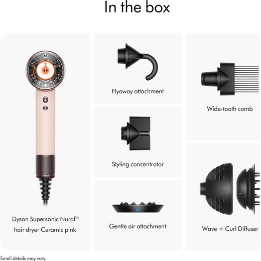 Dyson Supersonic™ Nural™ Curly+Coily Hair Dryer - Ceramic Pink / Rose Gold - Annotation - In the box