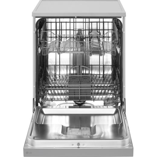 LG Standard Dishwasher - Silver - Front with door open shot
