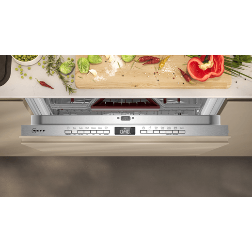 NEFF N 50 Integrated Standard Dishwasher - Silver - Control panel