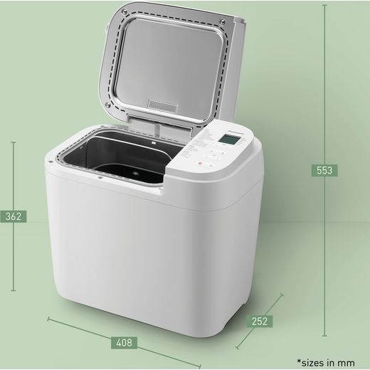 Panasonic Bread Maker - White - Annotation - dimension shot 