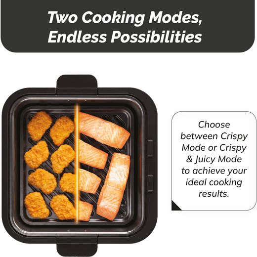 Smeg Collezione AFC01BLMUK Air Fryer - Black - Annotation - 2 cooking modes