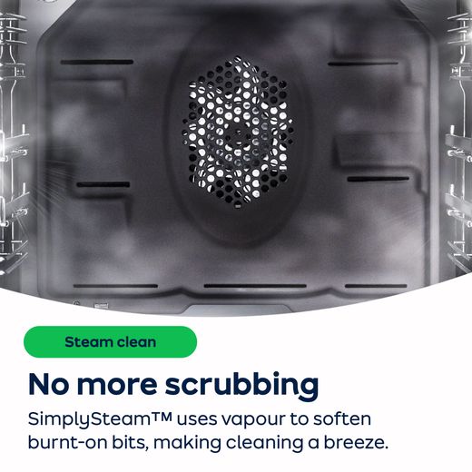 Beko RecycledNet® Built In Electric Double Oven - Black - Annotation - Simply steam shot