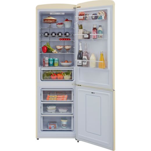 CDA 60/40 Frost Free Fridge Freezer - Cream - Doors open