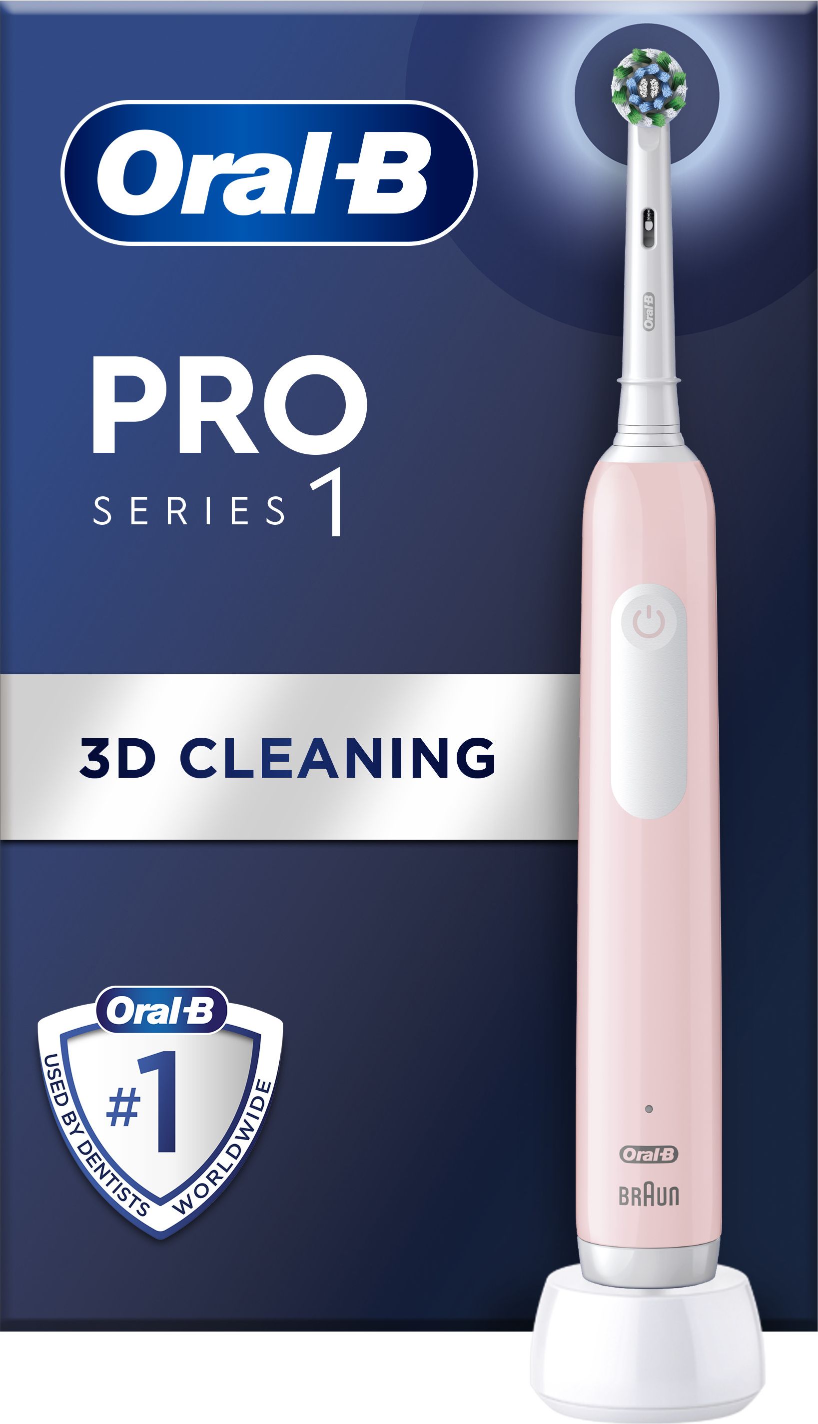 Oral-B Pro 1 Cross Action Electric Toothbrush - Pink