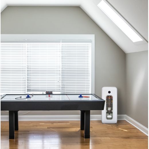 CDA Wine Cooler - White - Wine cooler in room next to air hockey table