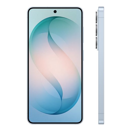 Samsung Galaxy S26 512GB Smartphone in Sky Blue - Front and side