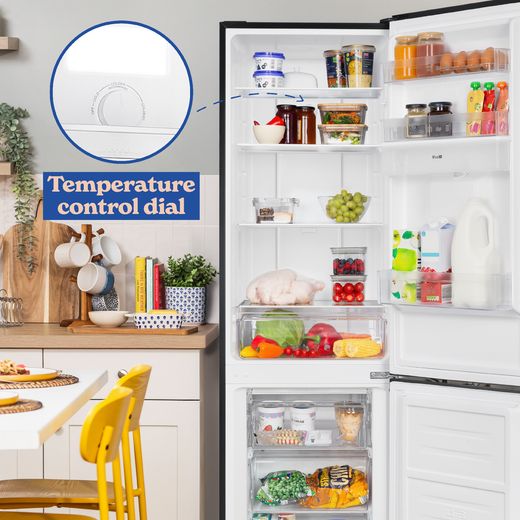 Russell Hobbs RH181TNF552E1BWD 181cm 60/40 Frost Free Fridge Freezer - Black - Annotation - temp control shot 