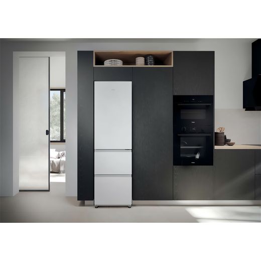 Haier 55cm 3D Combi Series 3 White - Fridge freezer in kitchen