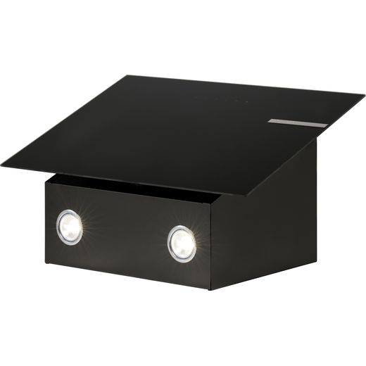 Bosch Series 2 DWK65DK60B 60cm Chimney Cooker Hood - Black - Left perspective
