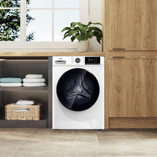 Beko BMM5DFO851W 8Kg / 5KGKg Washer Dryer with 1400 rpm - White - Washer dryer in room