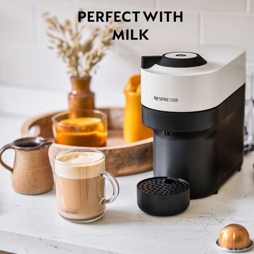Nespresso by Krups Vertuo Pop XN920140 Pod Coffee Machine - White - Annotation - Perfect with milk