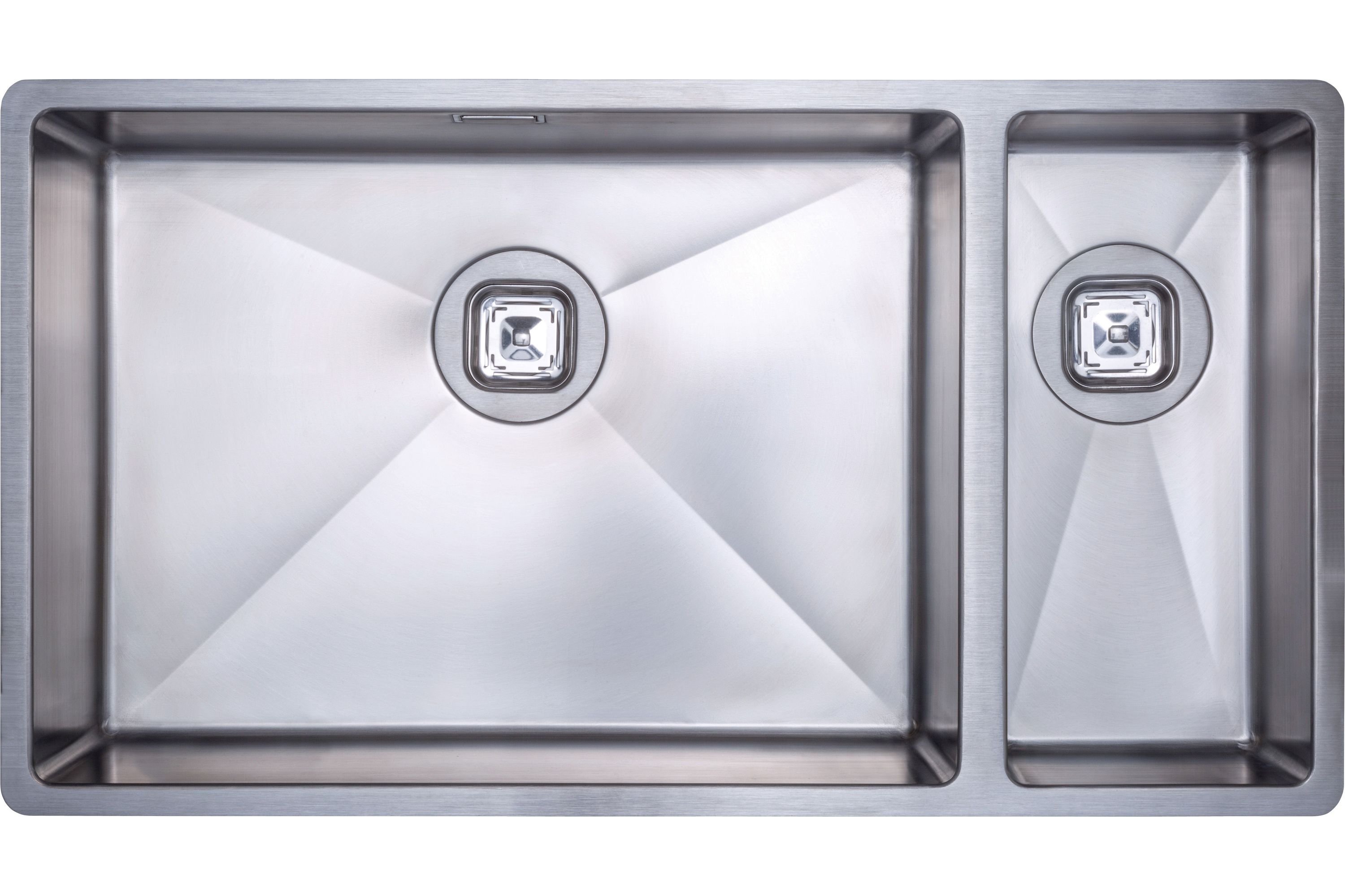 Harlyn - Carbis - 1.5 Bowl Kitchen Sink - Inset or Undermount - Stainless Steel