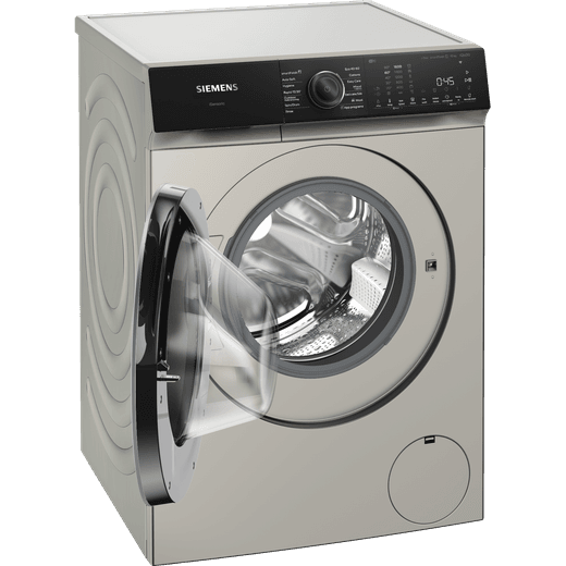 Siemens IQ500 WG56H2AXGB 10kg Washing Machine with 1600 rpm - Silver - Door open