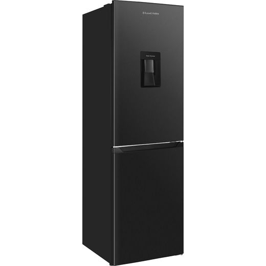 Russell Hobbs RH181TNF552E1DIWD 181cm 60/40 Frost Free Fridge Freezer with Door-on-door - Black Steel - Right perspective shot