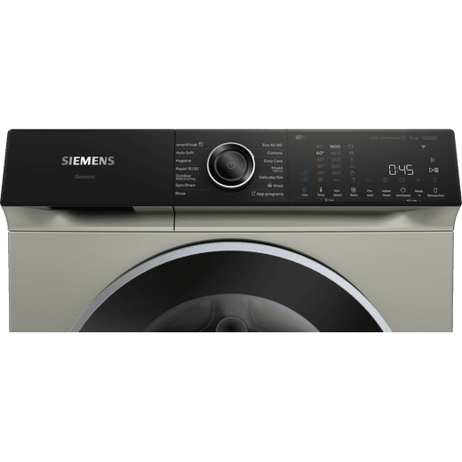 Siemens IQ500 WG56H2AXGB 10kg Washing Machine with 1600 rpm - Silver - Control panel