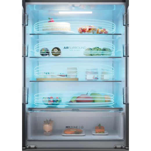 Haier French Series 3 American Fridge Freezer - Slate Black - Annotation - Air Surround