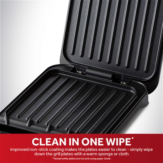 George Foreman Fit Grill - Small 25800 Health Grill - Black - Annotation - Clean in one wipe shot