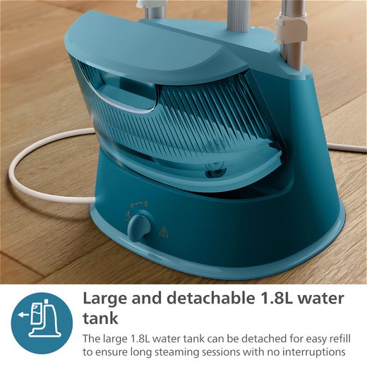 Philips STE1040/20 Handheld Garment Steamer - Green - Annotation - Large water tank shot