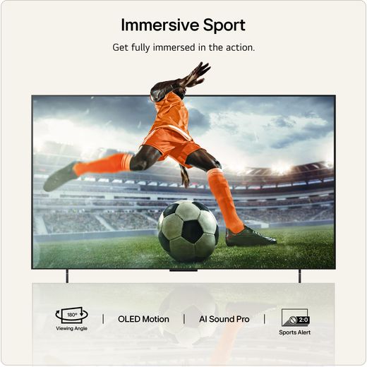 LG evo AI C6 42" 4K Ultra HD OLED Smart TV - Annotation - immersive sport shot