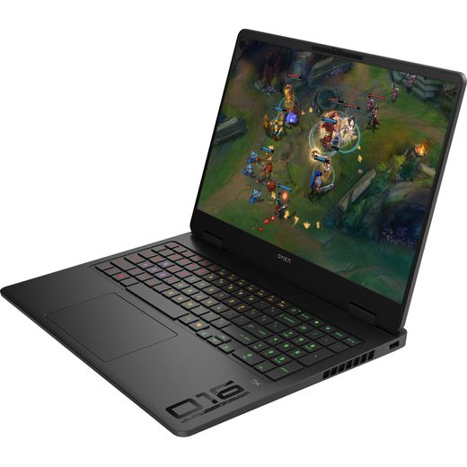 HP OMEN 16-ap0300na 16" Laptop - NVIDIA® GeForce® RTX™ 5060, AMD Ryzen™ 9, 1TB SSD, 24 GB RAM - Black - Left perspective shot