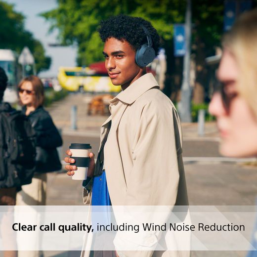 Sony WH-CH720N Wireless Noise Cancelling Over-ear Headphones - Blue - Annotation - Clear sound shot