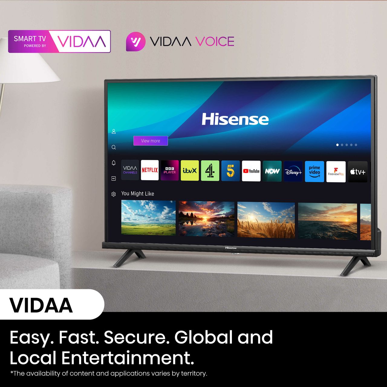 Hisense A4N 32V型 スマートTV Hisense（ハイセンス） A4Nシリーズ 32V型液晶スマートテレビ 地