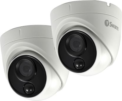 Swann Dome Security Camera 2 Pack 4K Smart Home Security Camera - White, White