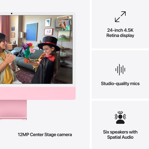 Apple, - - Pink - Annotation - Features shot