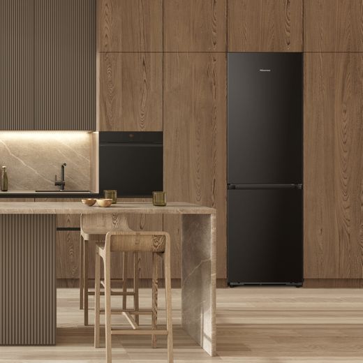 Hisense 60/40 Total No Frost Fridge Freezer - Black - Fridge freezer in kitchen