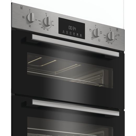 Indesit 48L Electric Double Oven | DUI 12D IX_SS | ao.com