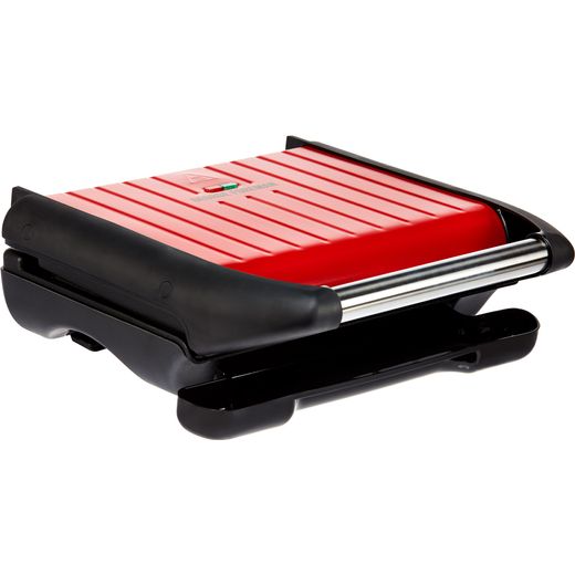 George Foreman 5 Portion Steel Grill 25040 Health Grill - Red