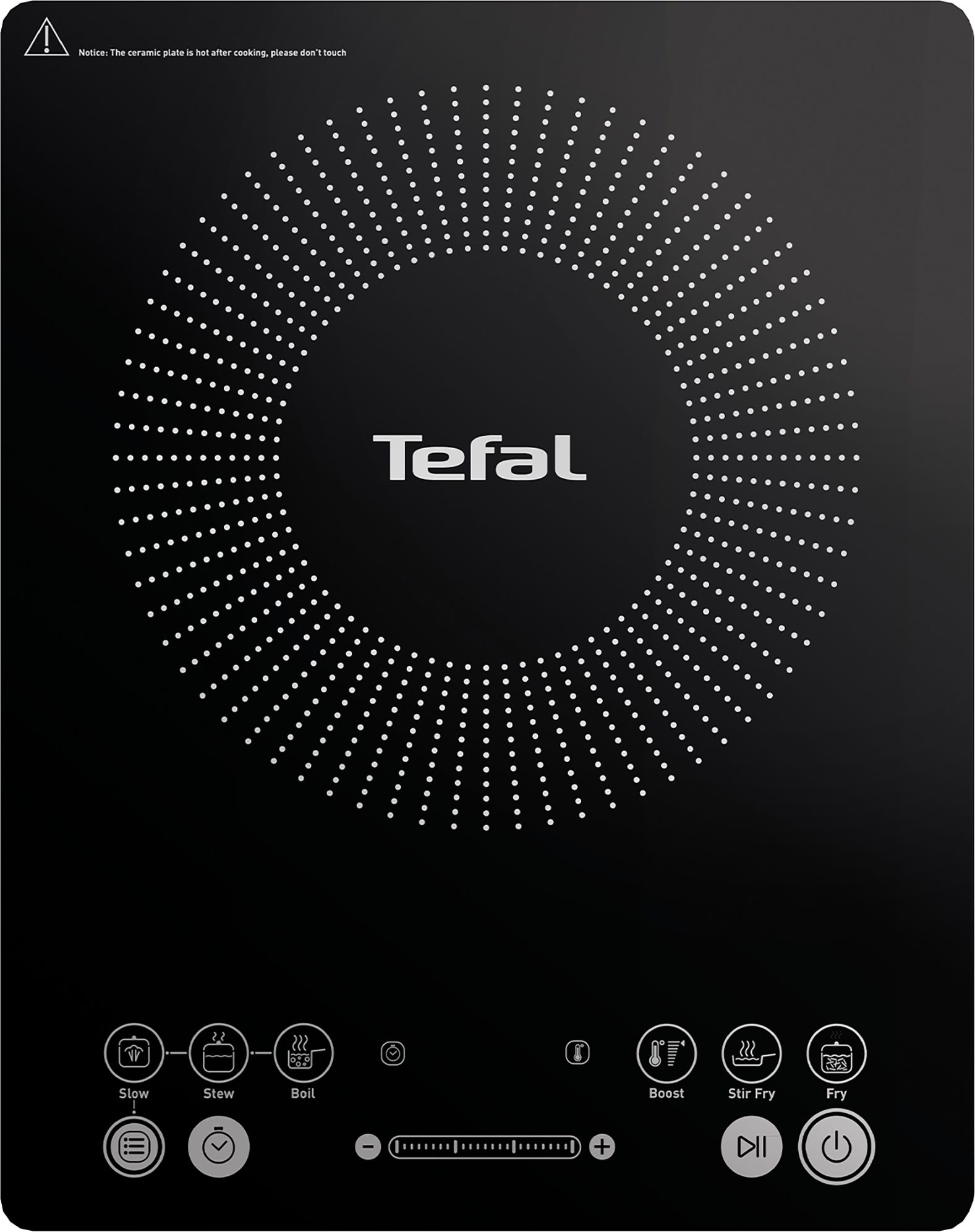 Tefal Everyday Slim IH2108G1 Portable Induction Hob - Black - 2100W