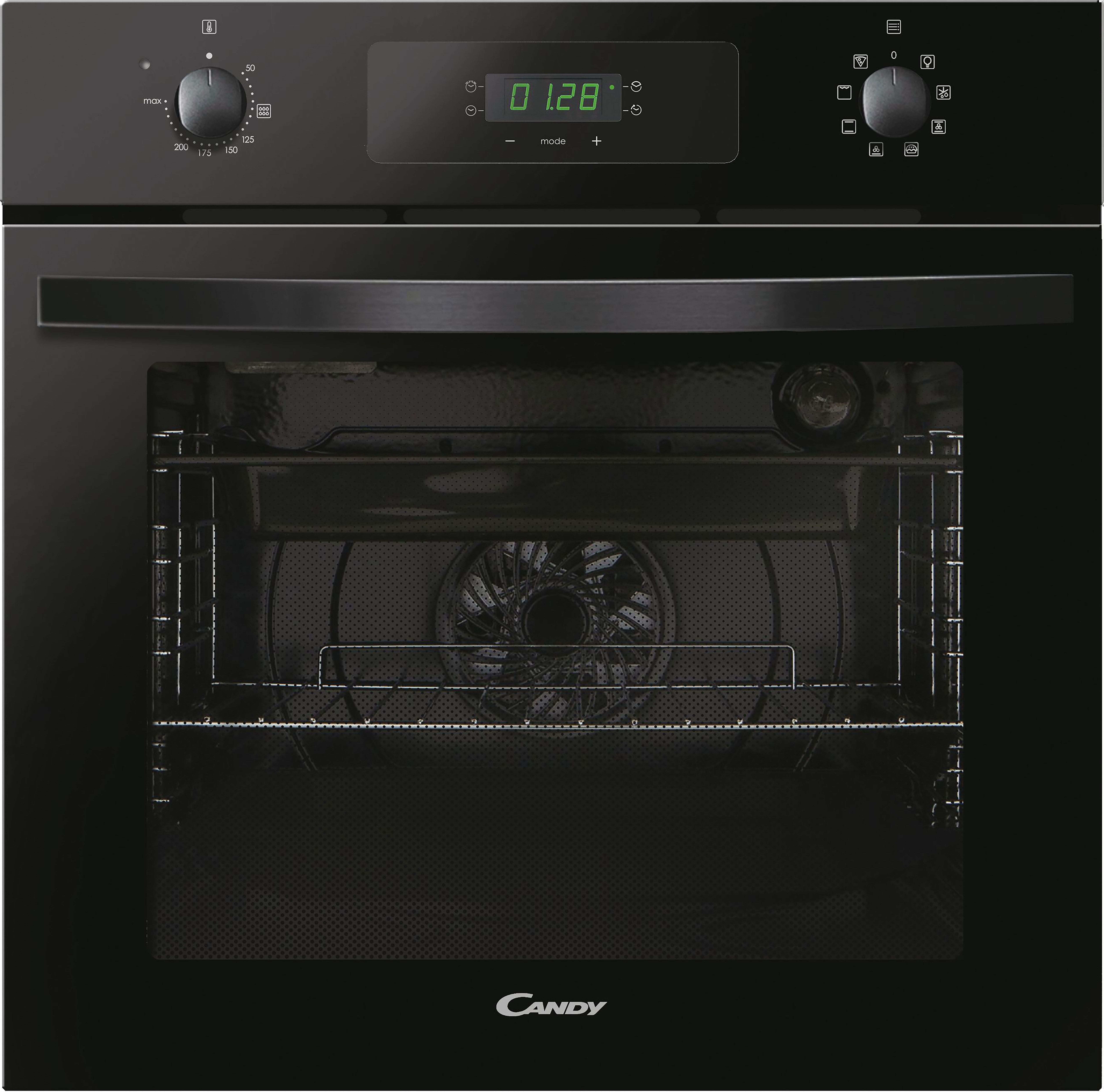 Candy Idea FIDCN615/1 Built In Electric Single Oven - Black - A+ Rated, Black