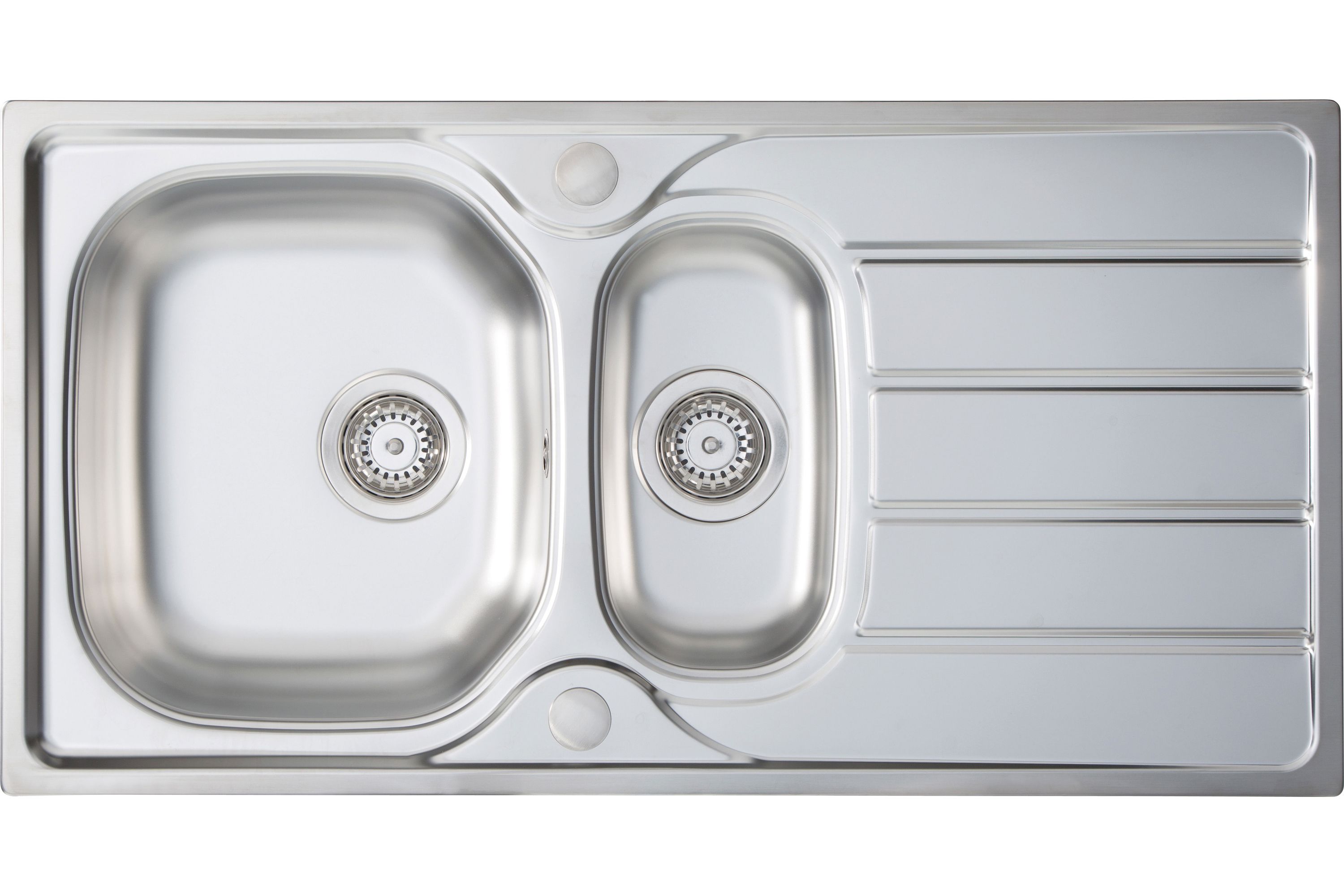Harlyn - Towan 1.5 Inset Kitchen Sink - Stainless Steel