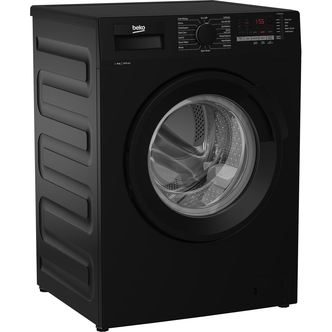 Beko WTL84151B 8Kg 1400 RPM Washing Machine Black C Rated New
