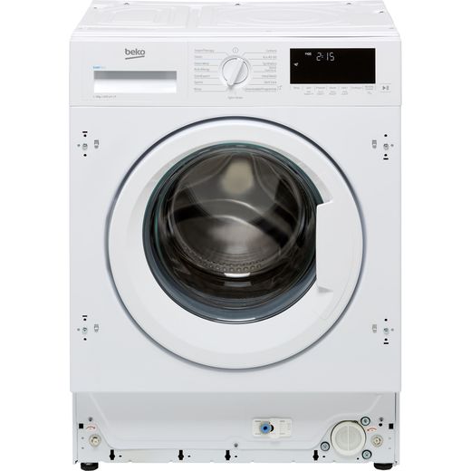 Beko RecycledTub® WTIK94121F Integrated 9kg Washing Machine with 1400 rpm - White - Front shot
