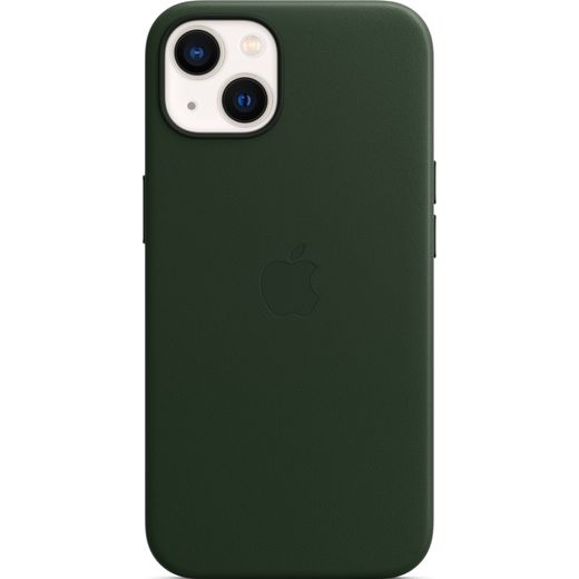 Apple Leather Case with Magsafe for iPhone 13 - Sequoia Green