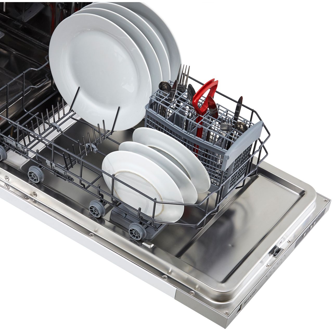 sharp slimline integrated dishwasher