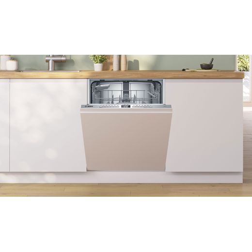Bosch Series 4 Integrated Standard Dishwasher - Silver - Dishwasher in kitchen shot