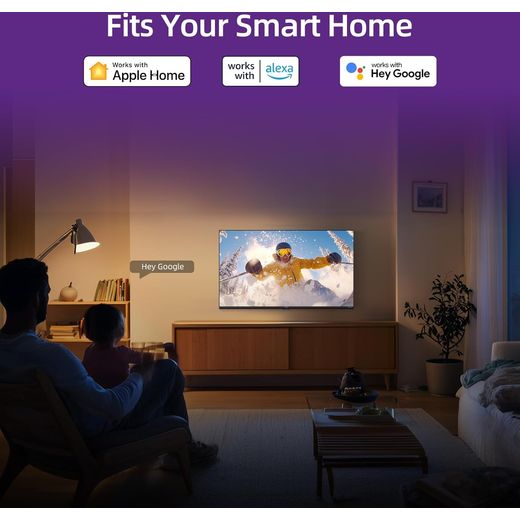 Veltech 55" 4K Ultra HD DLED Smart Roku TV - annotation - smart home shot
