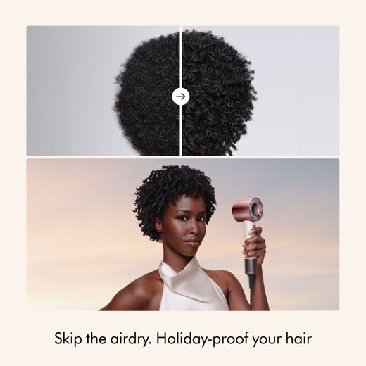 Dyson Supersonic Travel™ Hair Dryer - Ceramic Pink / Rose Gold - Annotation - holiday proof hair shot