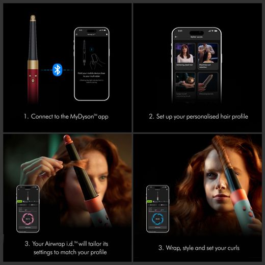 Dyson Airwrap™ 594810-01 Hair Straighteners - Red Velvet - Annotation -Connecting to phone