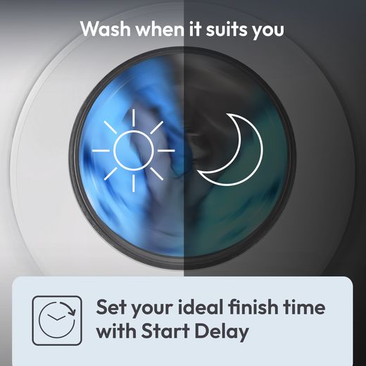 Candy EY 410B8-80 Washing Machine with 1400 rpm - White  - Annotation - start delay shot