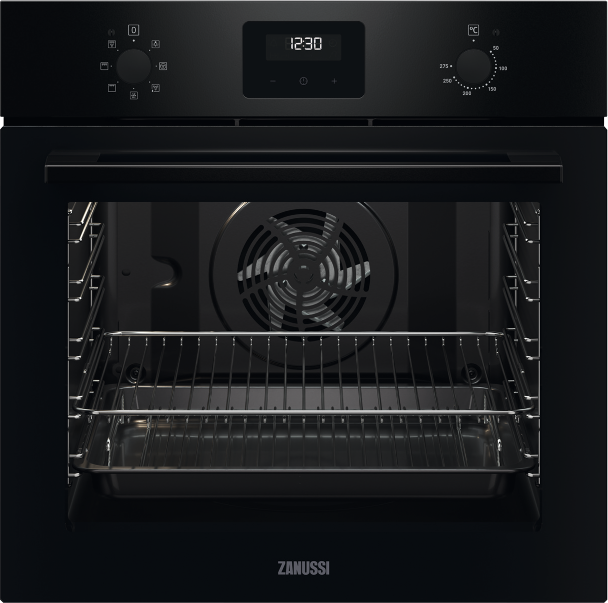 Zanussi ZOHNX3K1 Built In Electric Single Oven - Black - A Rated, Black