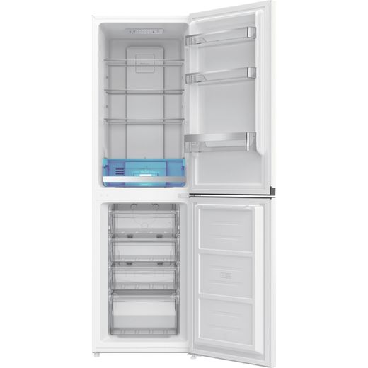 Hotpoint HPKF 3241 W4UK 181cm No Frost Fridge Freezer - White - front with door open shot 