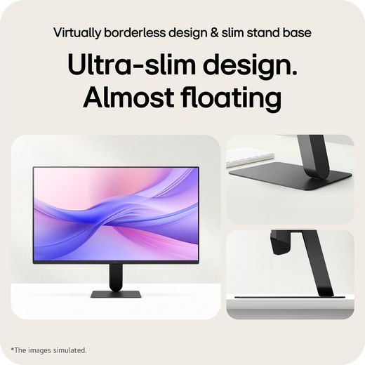 LG 23.8" Full HD 120Hz Monitor - Black - Annotation - ultra slim shot
