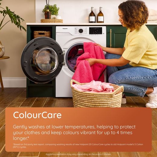 Hotpoint AntiStain HBD 8680G ANTISTAIN UK 8Kg / 6Kg Washer Dryer with 1400 rpm - Graphite - Annotation - ColourCare