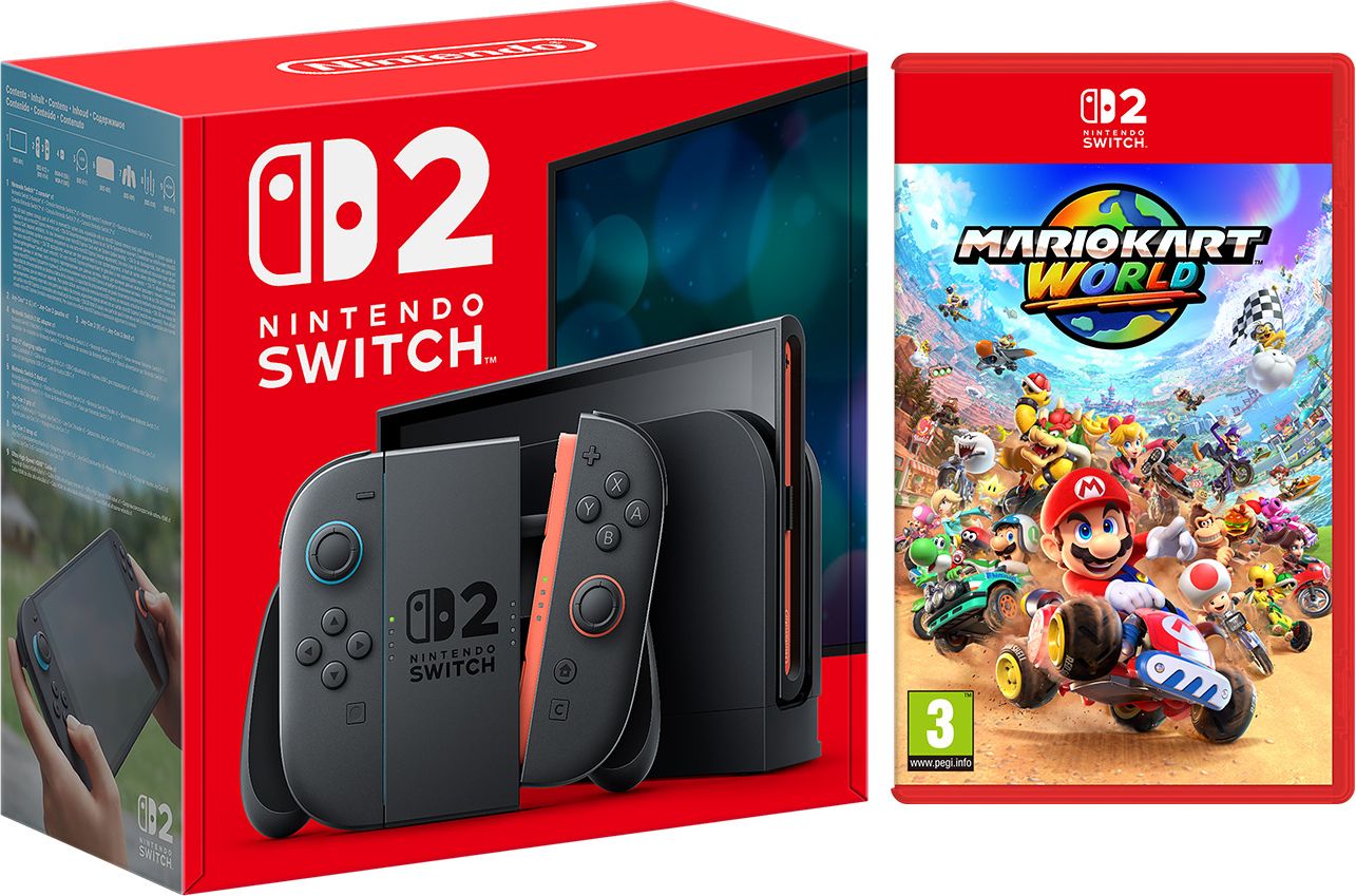 Image of Nintendo Switch 2 256GB with Mario Kart World - Black, Black