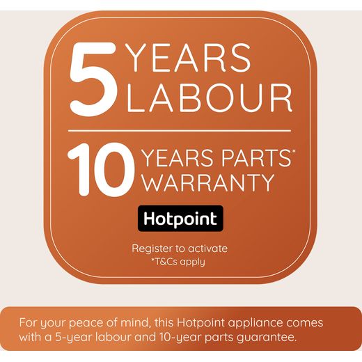 Hotpoint HP 124GA CARE UK Washing Machine with 1400 rpm - Grey - Annotation - warranty shot