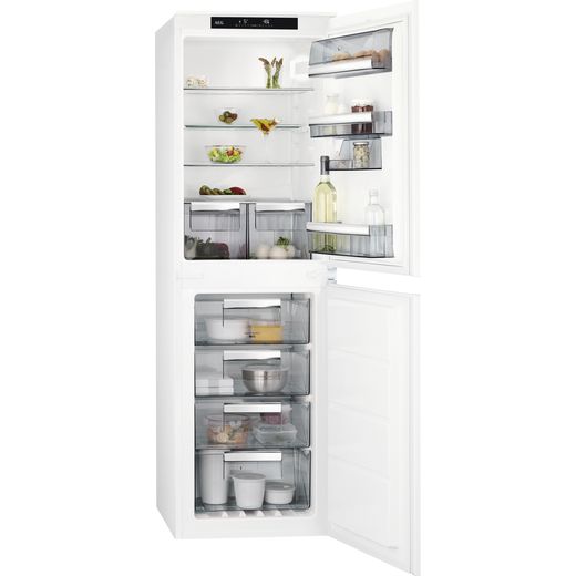 AEG SCE818F6NS Integrated Fridge Freezer with Sliding Door Fixing Kit - White - F Rated